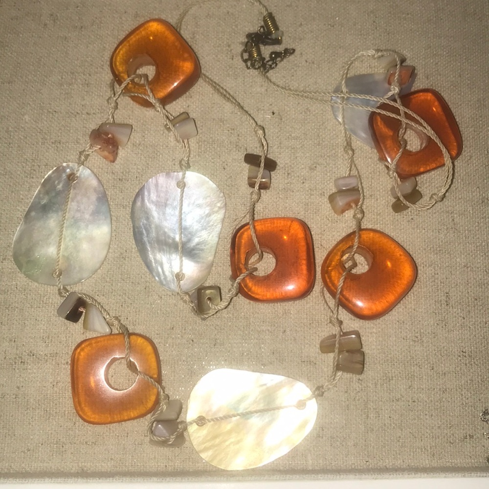 Glass and Shell Necklace